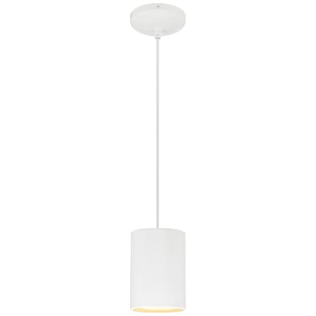Access Lighting Pilson, Pendant, Matte White Finish, Steel 29000-MWH-C